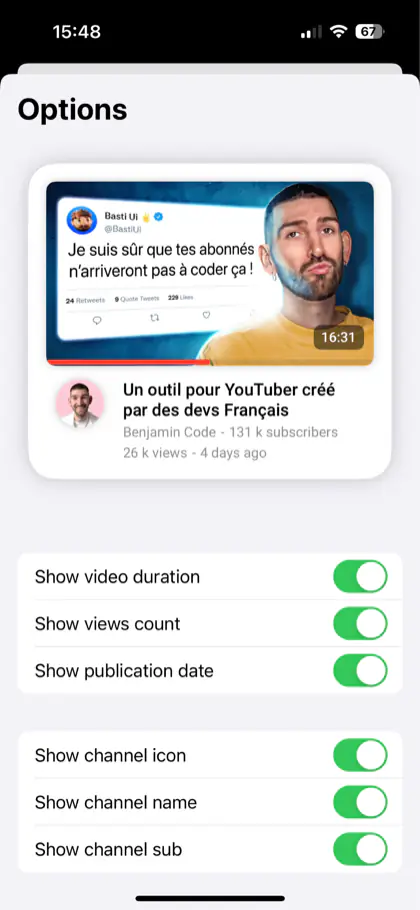 YT Minia screenshot 1